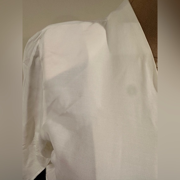 Willow Ridge Vintage Cream Button Down Pointed Hem Gold Buttons Blouse Sz 10 - Picture 9 of 16